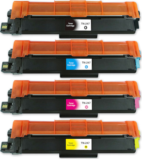 Συμβατό Toner για Laser Εκτυπωτή Brother TN247B/TN247C/TN247M/ 3000 Σελίδων Πολύχρωμο