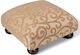 Stool Footstool Upholstered with Fabric 602 Κλαδί Gold 30x30x14cm