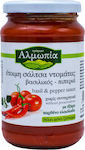 Αλμωπία Βασιλικός & Πιπεριά Tomato Sauce 360gr