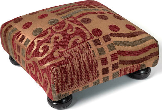 Hocker Fußhocker Gepolstert mit Stoff 602 Dicht Red 30x30x14cm