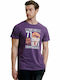 Walk W5200-5 Men's Short Sleeve T-shirt Purple