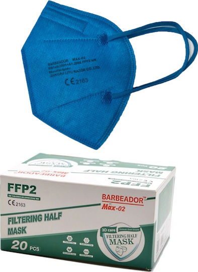 Max Disposable Protective Mask FFP2 Turquoise 20pcs