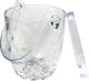 Keskor Ice Bucket Glass Champagne Bucket with Handle 12x12.5cm 61168