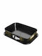 Berlinger Haus Metallic Line Backform Torte Aluminium mit abnehmbarem Boden 39x27x7.5cm Burgundy Edition 1cm