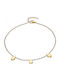 Oxzen Bracelet Anklet Chain made of Steel Gold Plated