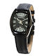 Chronotech Women's Watch with Black Leather Strap