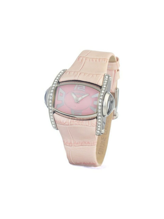 Chronotech Uhr mit Rosa Lederarmband