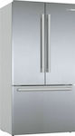 Bosch Ψυγείο Ντουλάπα 573lt NoFrost Υ183xΠ90.5xΒ70.6εκ. Inox