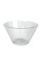 Keskor Glass Salad Bowl Transparent 16.5x16.5x9cm
