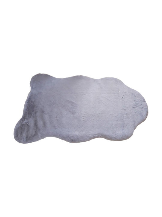 Natural Home Rug Rectangular Furry Gray