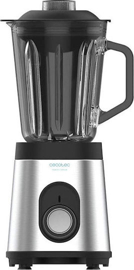 Cecotec Power Black Titanium 1000 Μπλέντερ με Γυάλινη Κανάτα 1.5 lt 1000W Inox