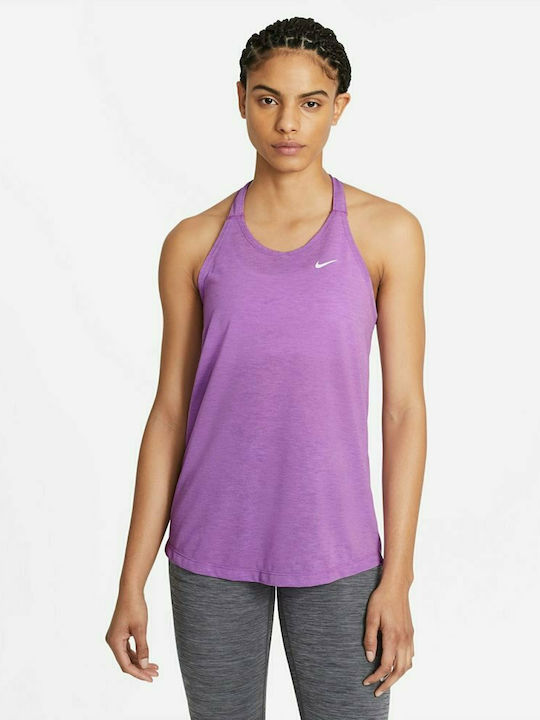 Nike Dri-Fit Αμάνικη Γυναικεία Αθλητική Μπλούζα Μωβ