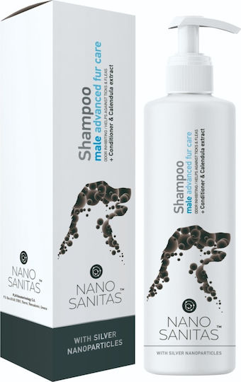 Nanosanitas Silver Male Advanced Fur Care Σαμπουάν Σκύλου με Μαλακτικό 250ml