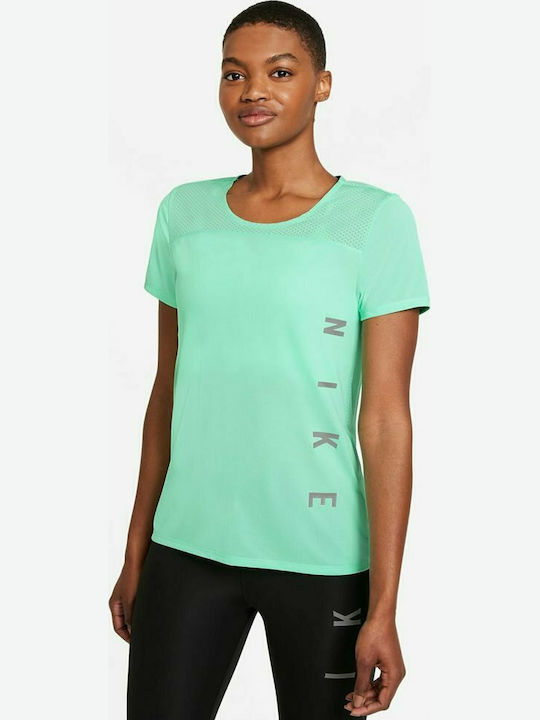 Nike Miler Damen Sport T-Shirt Dri-Fit Grün