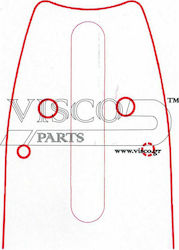 Visco Parts QR 20-63ER Λάμα Αλυσοπρίονου 50cm (20") για Αλυσίδα με Βήμα 3/8", Πάχος Οδηγών .063"-1.6mm & Αριθμό Οδηγών 72Ε με Γρανάζι