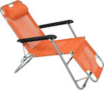 Campus Lounger-Armchair Beach with Recline 4 Slots Orange