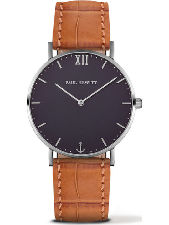 Paul Hewitt Women's Watch with Brown Leather Strap