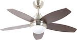 Telco S44-327 180020 Ceiling Fan 110cm with Light and Remote Control Wenge