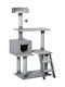 Pawhut Scratching Post Cat Trees Gray 60.5x40x124cm