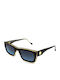 Borbonese Apollo Sunglasses with Brown Tartaruga Plastic Frame and Blue Gradient Lens APOLLO 16