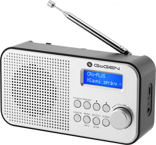 GoGEN DAB 300 N Φορητό Ραδιόφωνο Επαναφορτιζόμενο DAB+ Ασημί