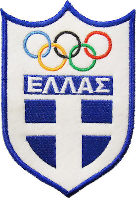 Olympus Sport 890476 Embroidered Badge Judo Ελληνική Σημαία Ολυμπιακοί Κύκλοι 7x10 εκ.