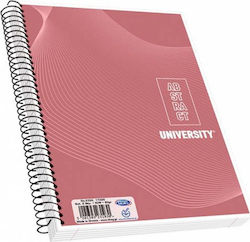 Skag Spiral Notebook Ruled A4 4 Subjects University Laminated Abstract Pink 1pcs