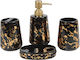 Keskor Ceramic Bathroom Accessory Set Black 4pcs