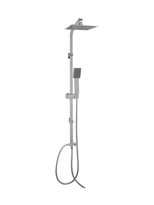 Vinci Adatto Duschsäule ohne Armatur 98cm Silber