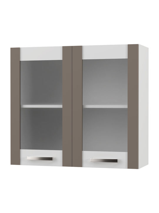 Charlotte Wall Cabinet Μόκα L80xW30.5xH71.8cm