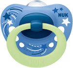 Nuk Orthodontischer Schnuller Silikon Signature Night Sterne Blue Nacht mit Etui für 6-18 Monate 1Stück