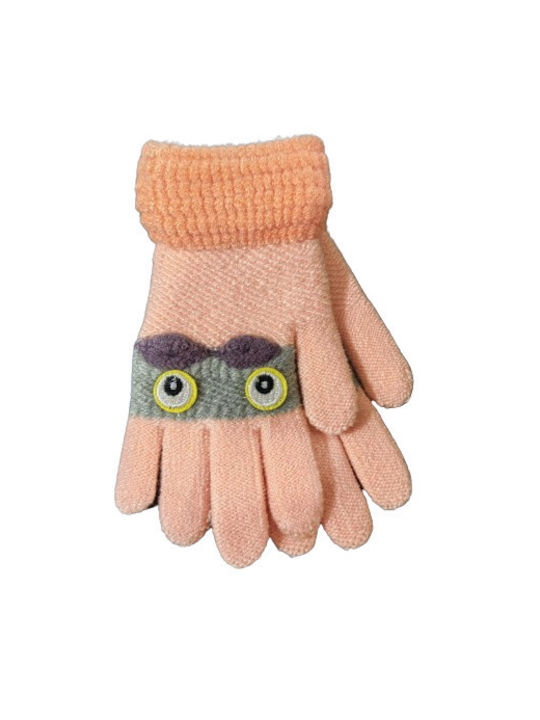 Children's knitted owl gloves 18072 - Somon