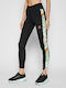 Essentials Botanical Women's Cropped Training Legging High Waisted Black