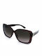 Escada Women's Sunglasses with Burgundy Plastic Frame and Black Gradient Lens SES351 0W48