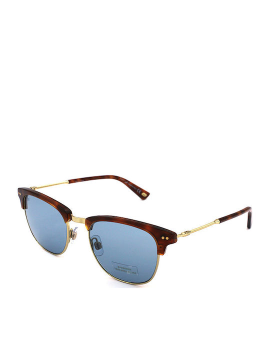 Web Unisex Sunglasses with Brown Tartaruga Frame and Light Blue Lens WE214 53V