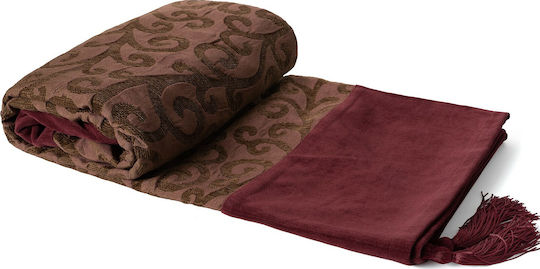 Silk Fashion 602 Κλαδί Ριχτάρι Πολυθρόνας Chenille 150x180εκ. Κλαδί Μπορντό 6978000000089