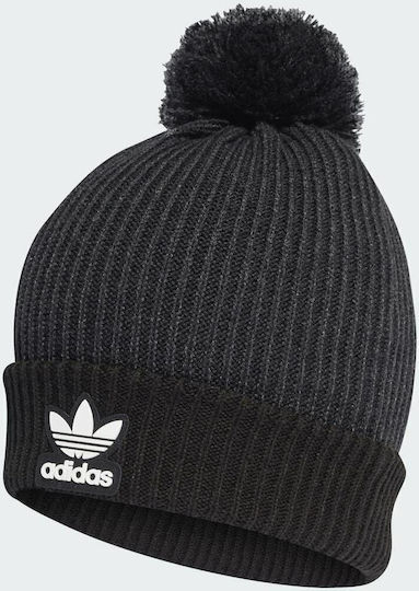 Adicolor Collegiate Pom Pom Beanie Unisex Căciulă Tricotată Neagră