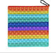 Pop It Fidget Γίγας Τετράγωνο Breloc Silicon Multicolor 15383