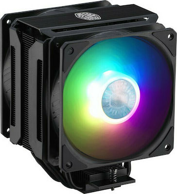 CoolerMaster Masterair MA612 Stealth ARGB CPU Kühlung Doppellüfter für Socket /A/M/4/ / /1/2/0/0/ /1/1/5/x/ / Schwarz