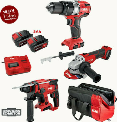 Flex 46697 Σετ Γωνιακός Τροχός & Κρουστικό Δραπανοκατσάβιδο