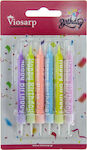 Viosarp VC1923 Birthday Candle Regular Multicolored 6pcs VC1923