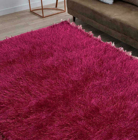 Linea Home Zottelig Synthetisch,Polyester/Cotton/Leather Fuchsia