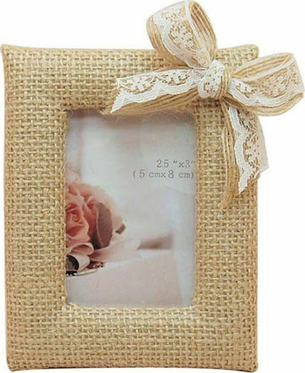 JK Home Decoration Rama Foto Material Textil Cu Cadru Bej 2 Bucăți