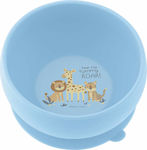 Stephen Joseph Baby Food Bowl Ζοο made of Silicone Light Blue