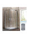 Aquarelle Oia 10 Καμπίνα Ντουζιέρας με Συρόμενη Πόρτα 80x80x180cm Serigrafato