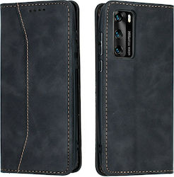 Bodycell PU Leather Brieftasche Synthetisches Leder Schwarz (Huawei P40) 04-00542