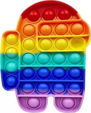 Push Pop It Bubble Fidget TikTok Din Silicon Multicolor