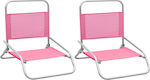 vidaXL Small Chair Beach Pink Set of 2pcs