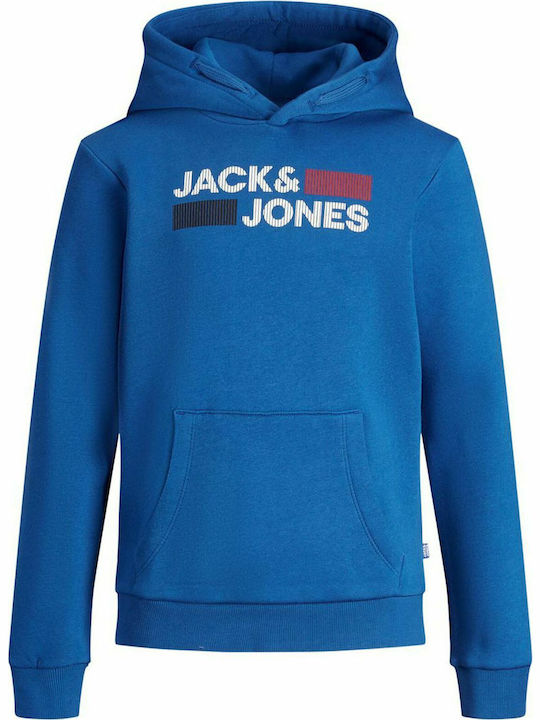 Jack & Jones Παιδικό Φούτερ με Κουκούλα Γαλάζιο