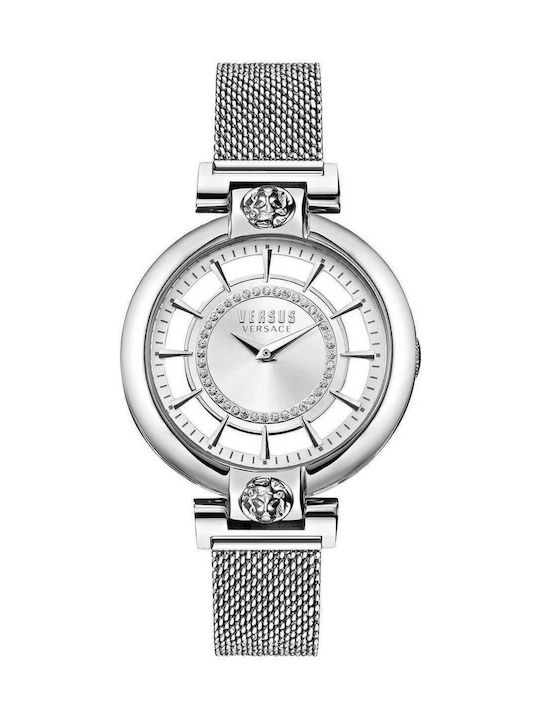 Versus by Versace Lake Crystals Uhr mit Silber Metallarmband